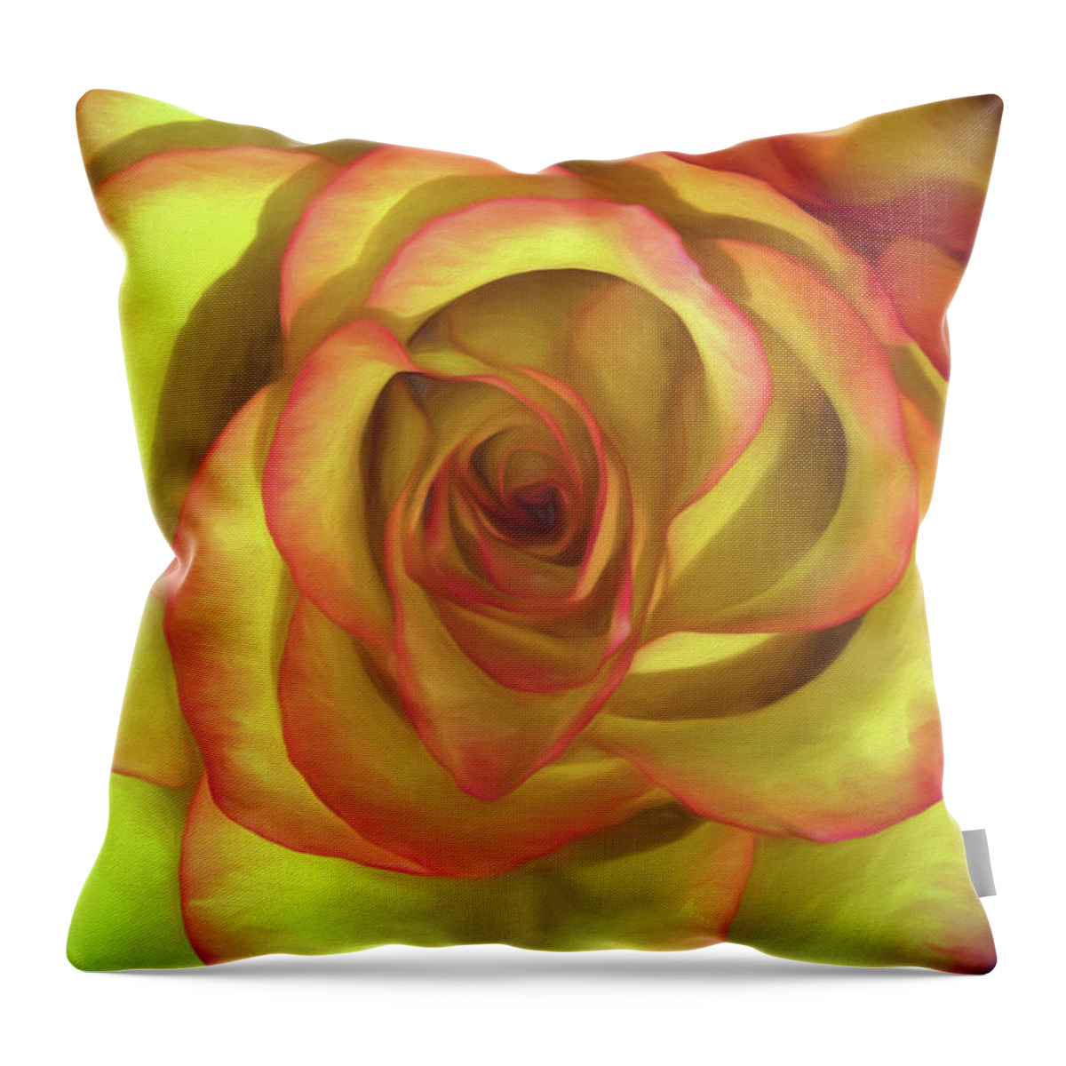 Topaz Impressions Throw Pillow featuring the photograph Vivid Rose by John Roach