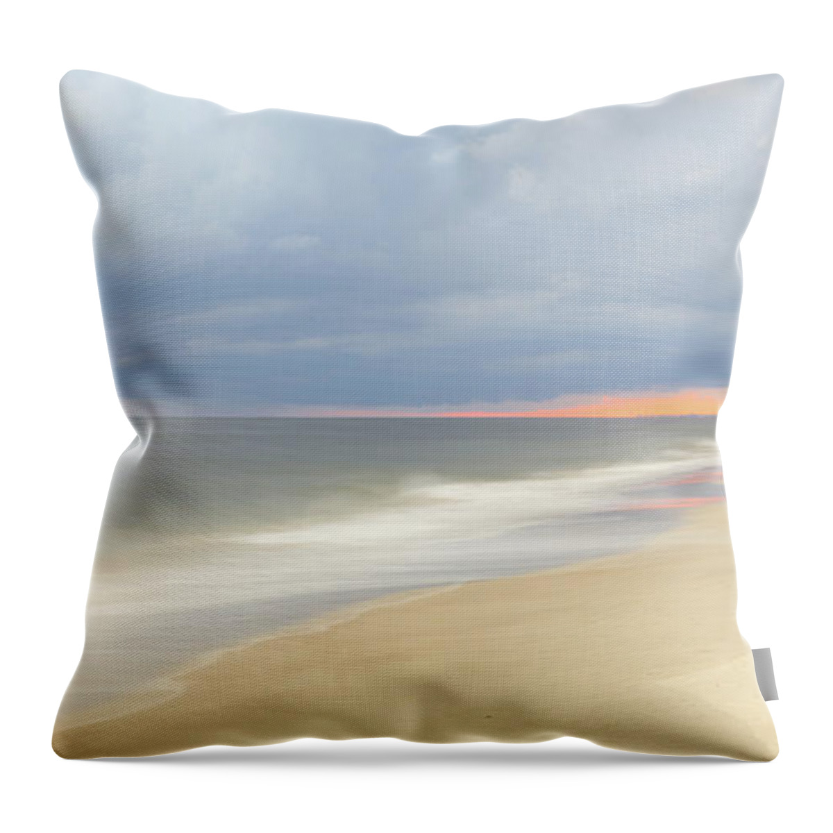 Beachclub Throw Pillow featuring the photograph Walk on the beach by Nick Noble