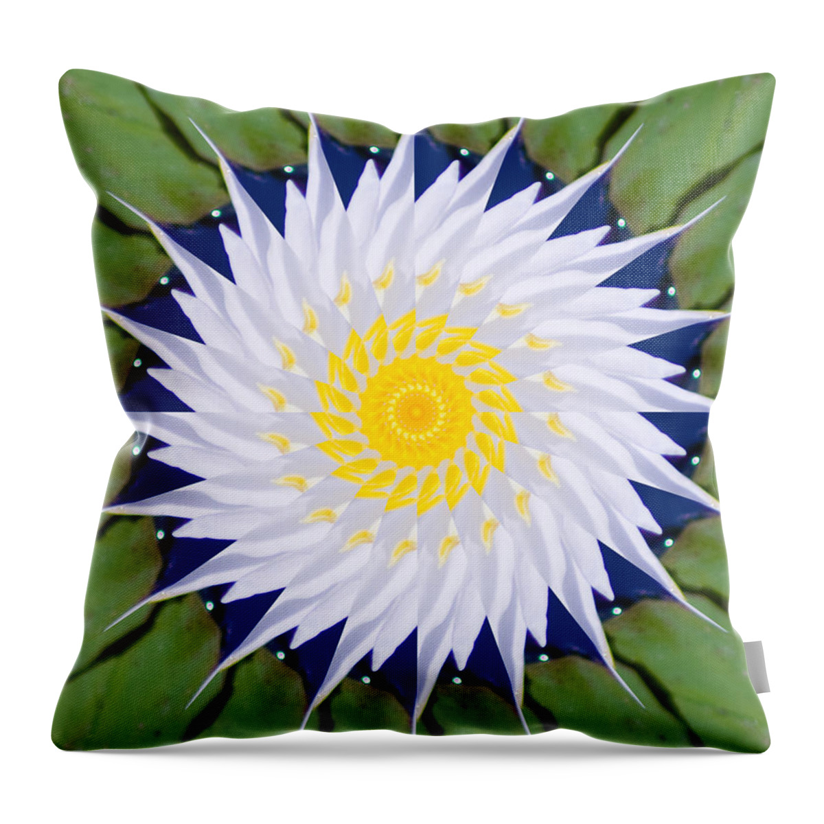 Water Throw Pillow featuring the photograph Water Lily Kaleidoscope by Bill Barber