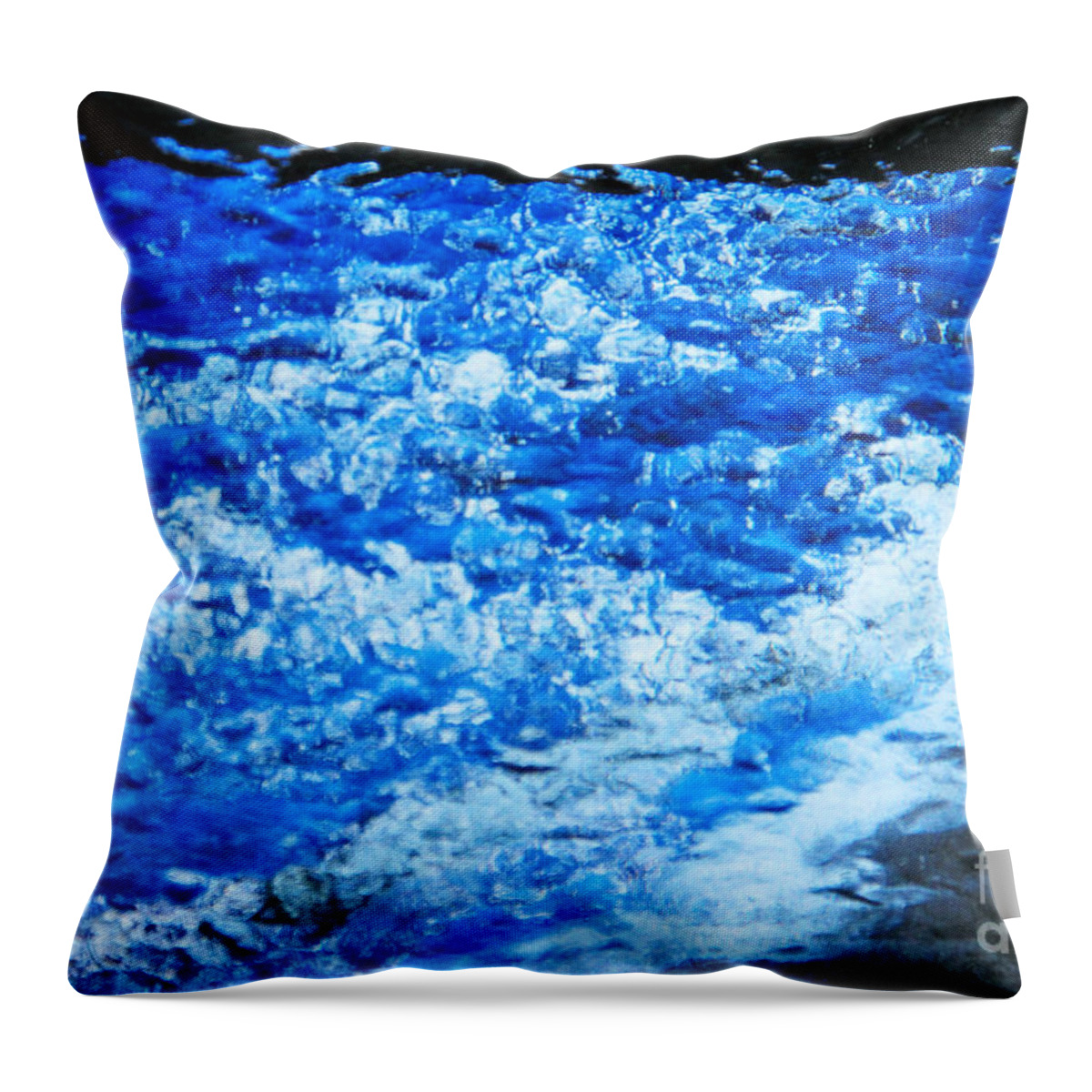 Winter Throw Pillow featuring the photograph Water Under Glass by Jeanette French
