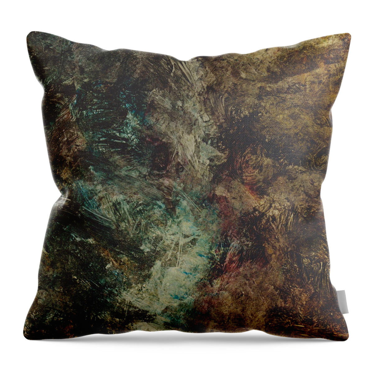Waterfall Throw Pillow featuring the painting Waterfall 2 by David Ladmore
