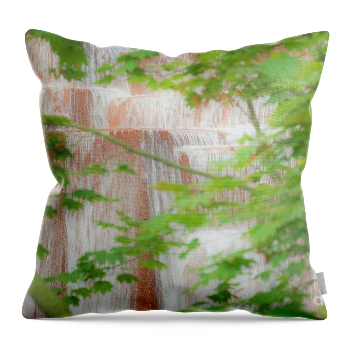 Portland Oregon Throw Pillow featuring the photograph Waterfall, Portland by Merle Grenz