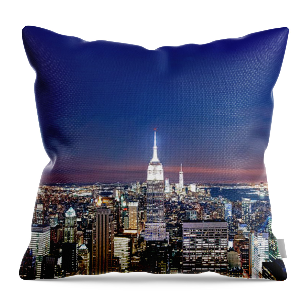 New York City Throw Pillow featuring the photograph Wealth And Power by Az Jackson