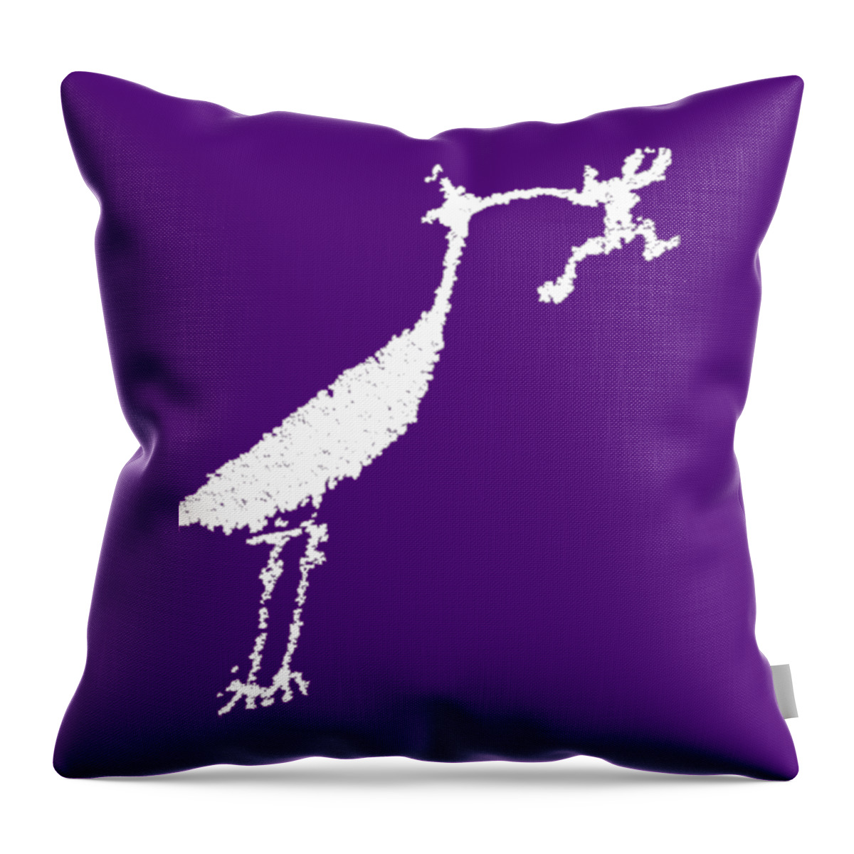 Petroglyph Throw Pillow featuring the photograph White Petroglyph by Melany Sarafis