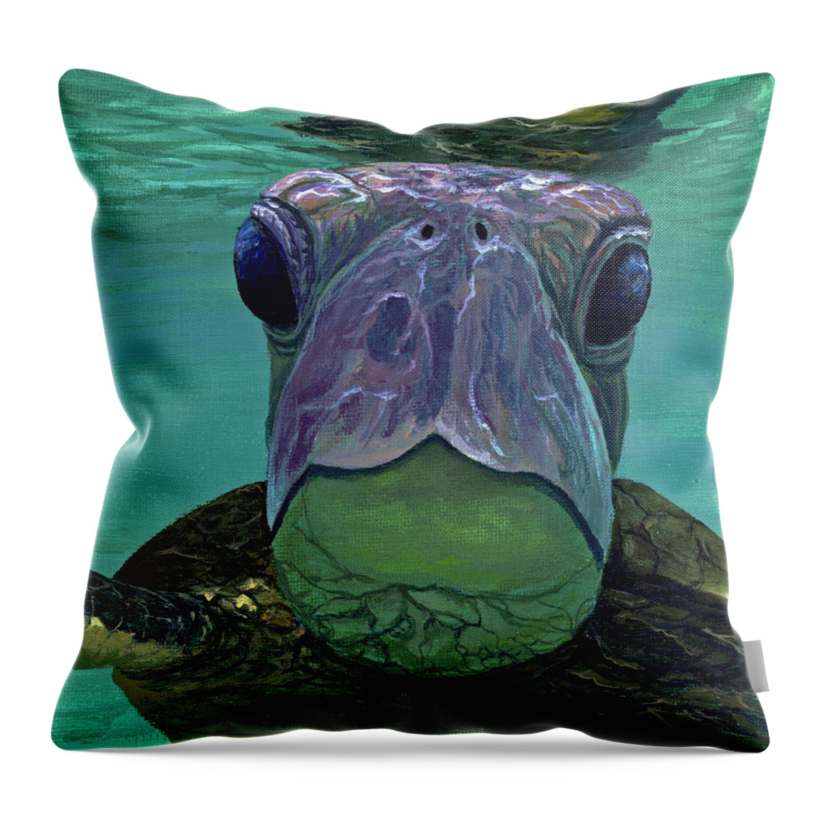 Animal Throw Pillow featuring the painting Who Me? by Darice Machel McGuire