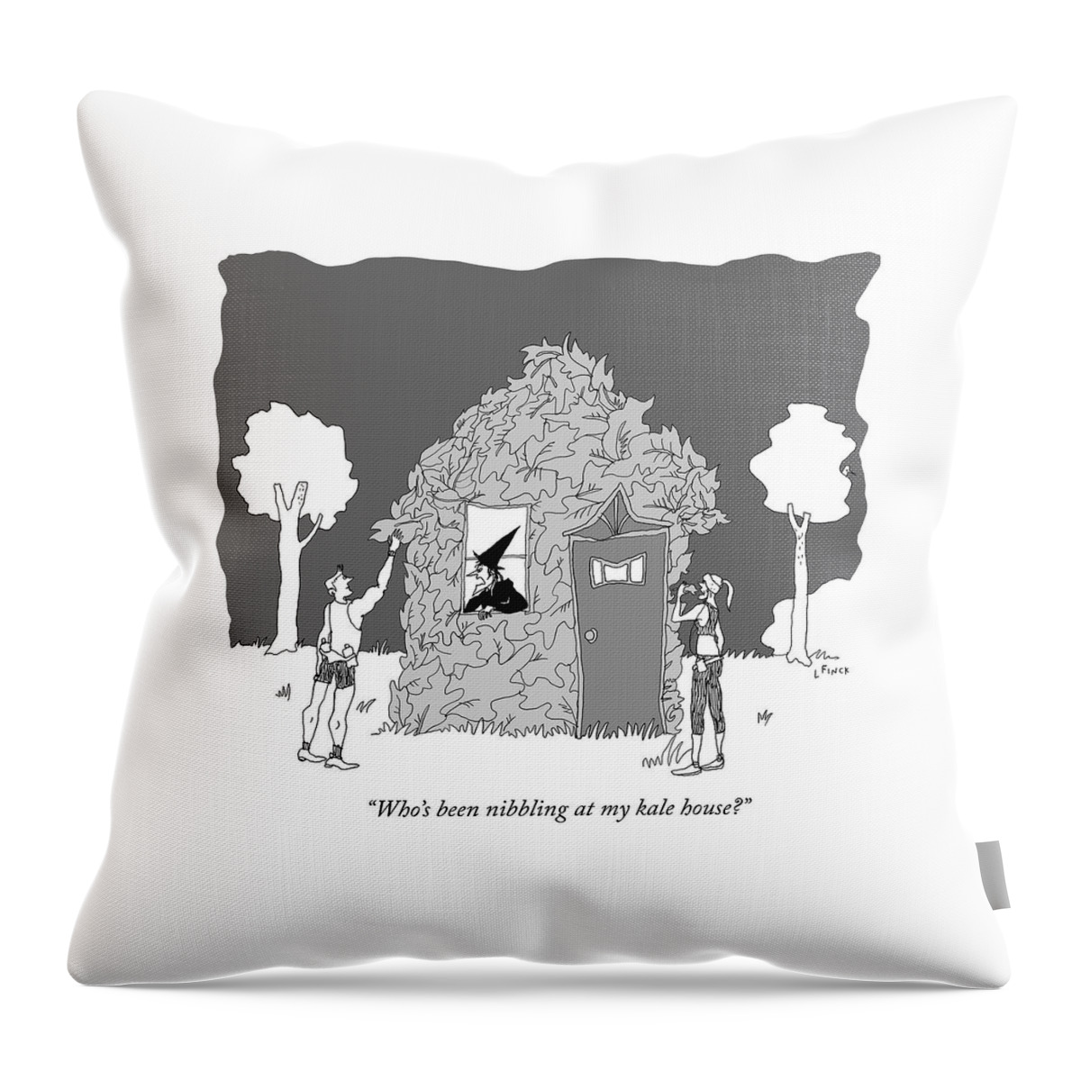 Who's Been Nibbling At My Kale House? Throw Pillow