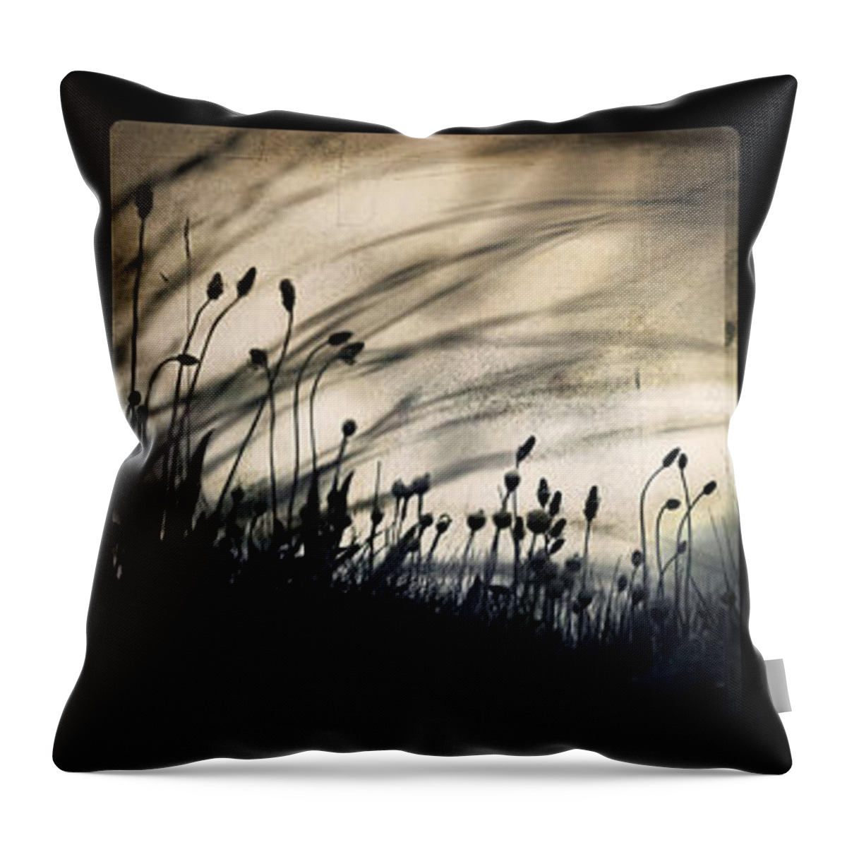 Grass Mood Triptych Wild Art Fineart Dorit Nature Throw Pillow featuring the photograph Wild Things by Dorit Fuhg