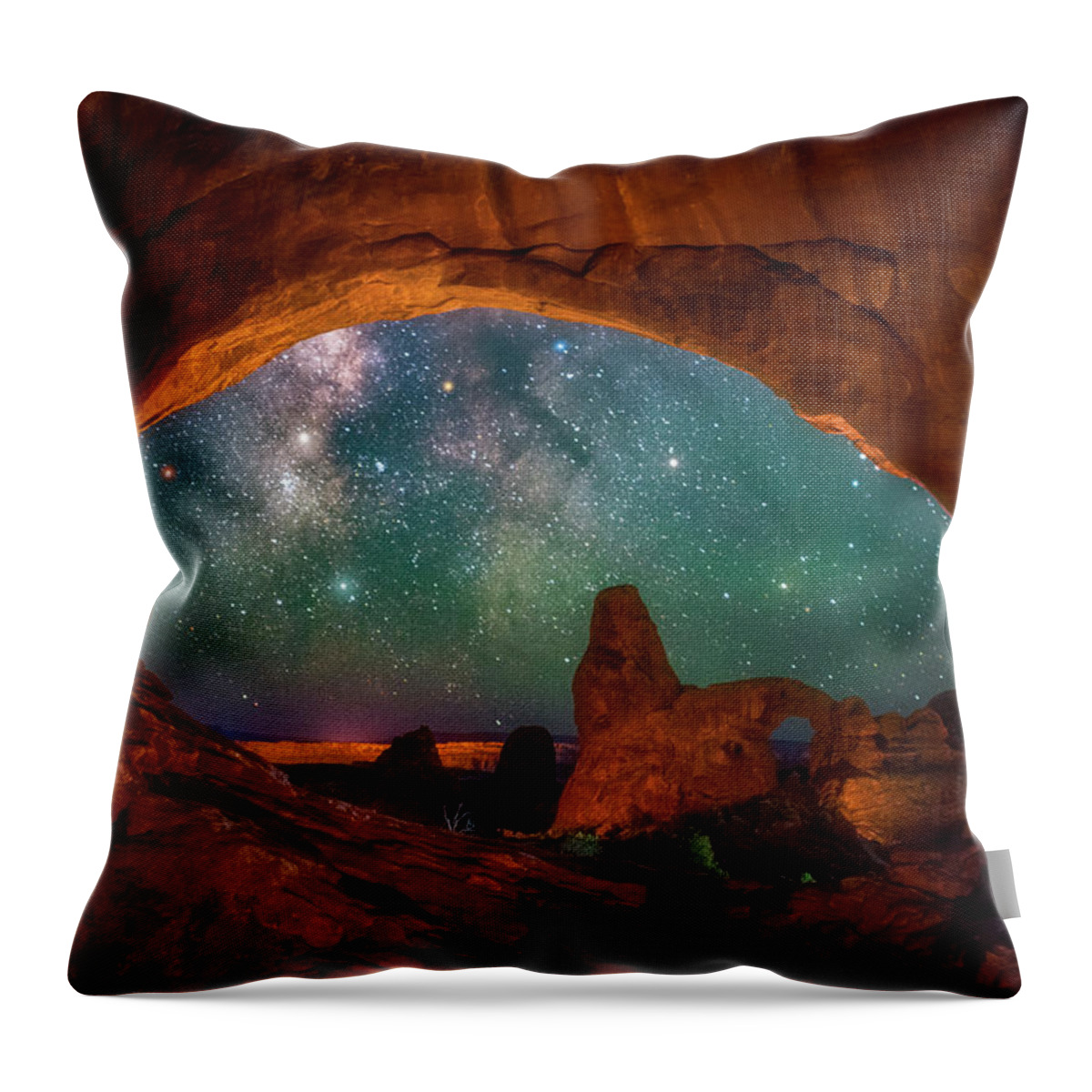 Night Sky Throw Pillow featuring the photograph Window to the Heavens by Darren White