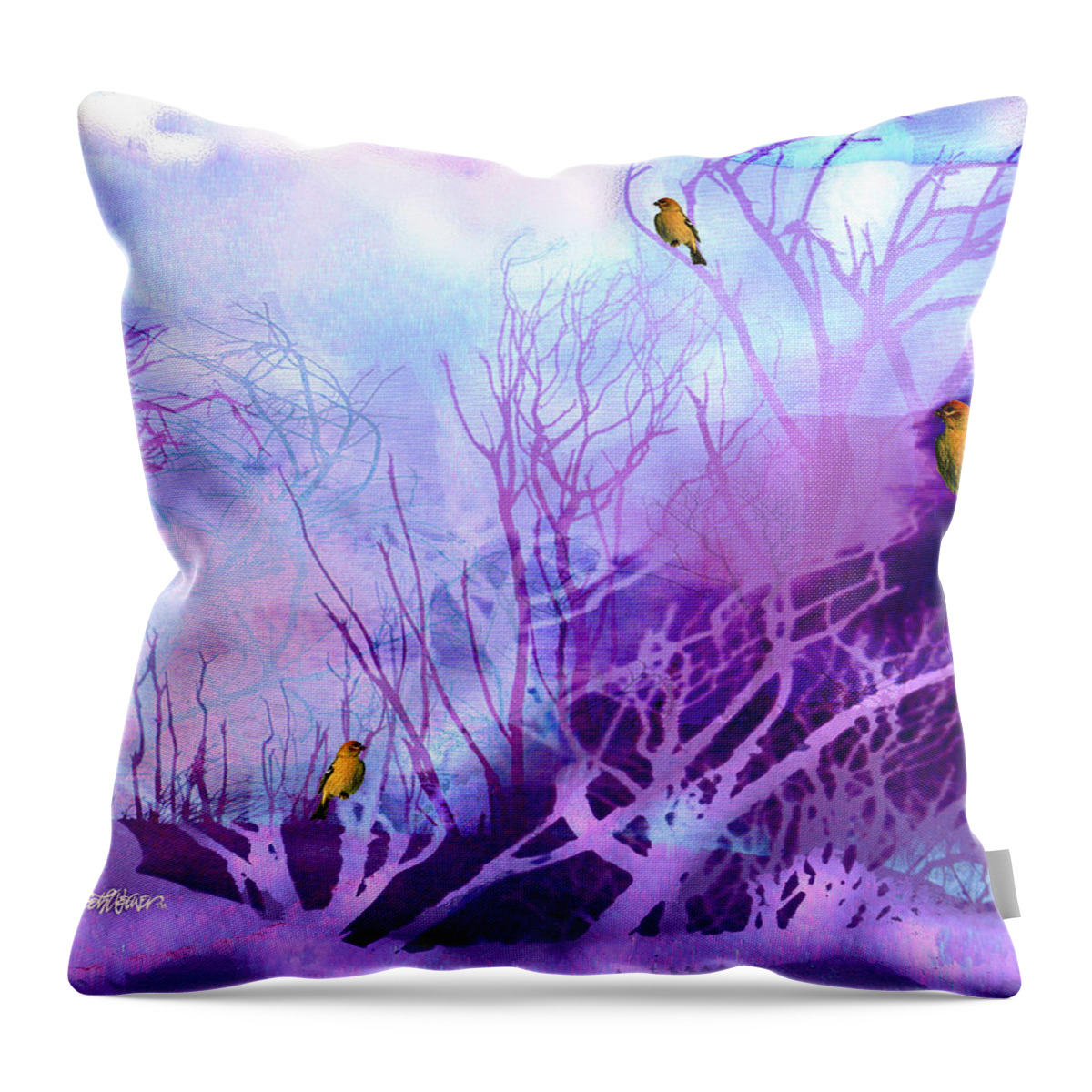 Winter Throw Pillow featuring the digital art Winter of Our Discontent by Seth Weaver