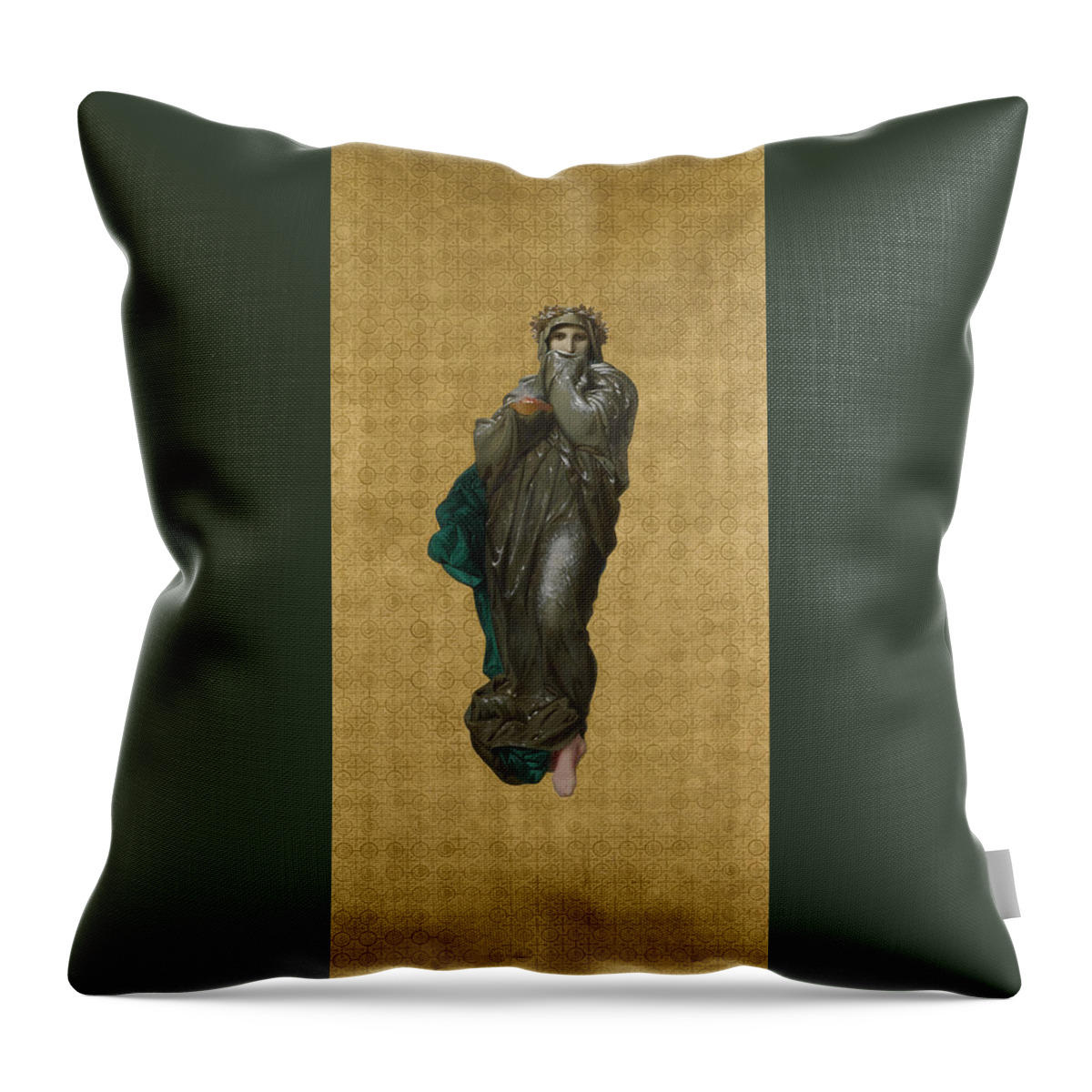 William-adolphe Bouguereau Throw Pillow featuring the painting Winter by William-Adolphe Bouguereau