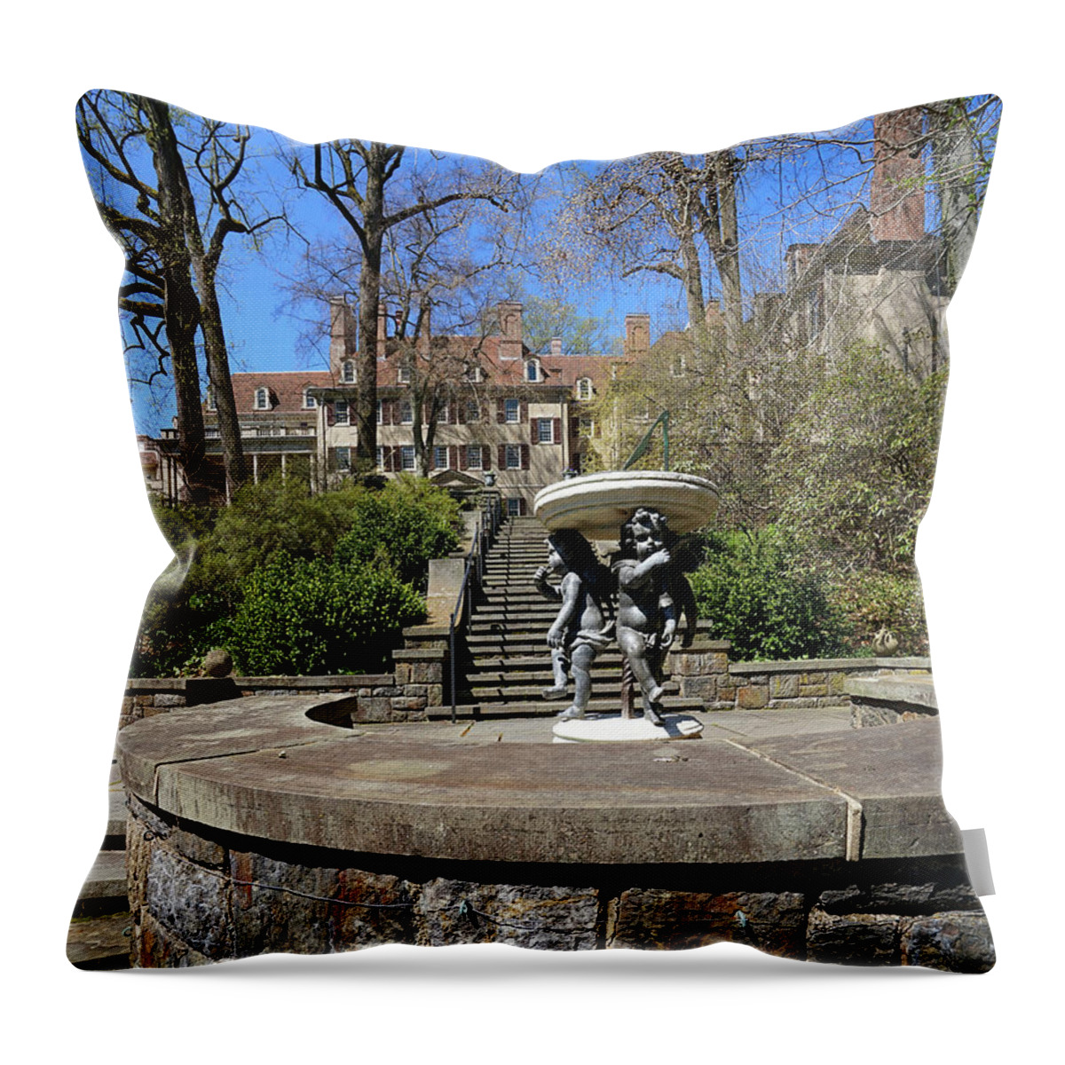 Winterthur Throw Pillow featuring the photograph Winterthur Gardens #4964 by Raymond Magnani