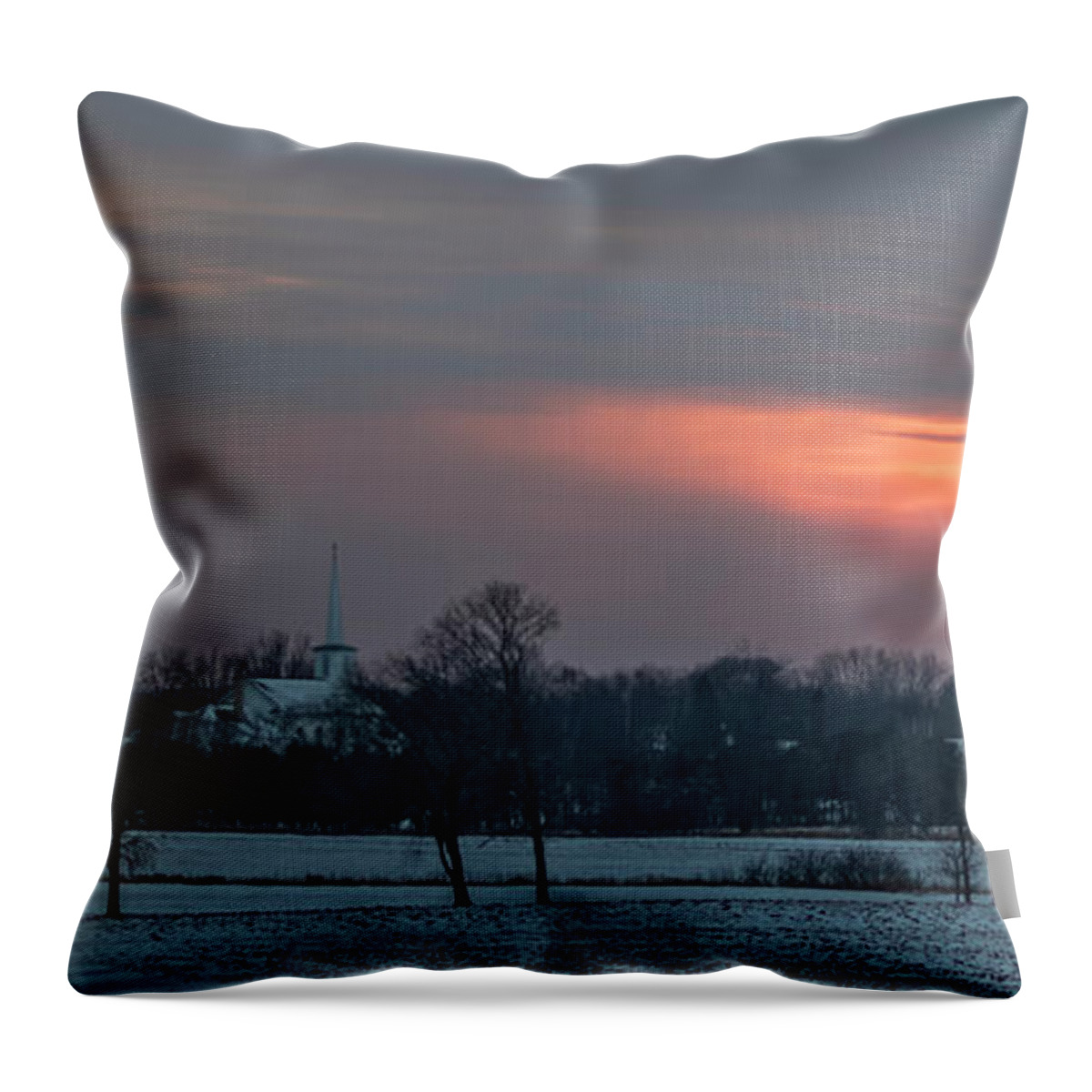 Sunset Throw Pillow featuring the photograph Wisconsin's Holy Land 2018 by Thomas Young