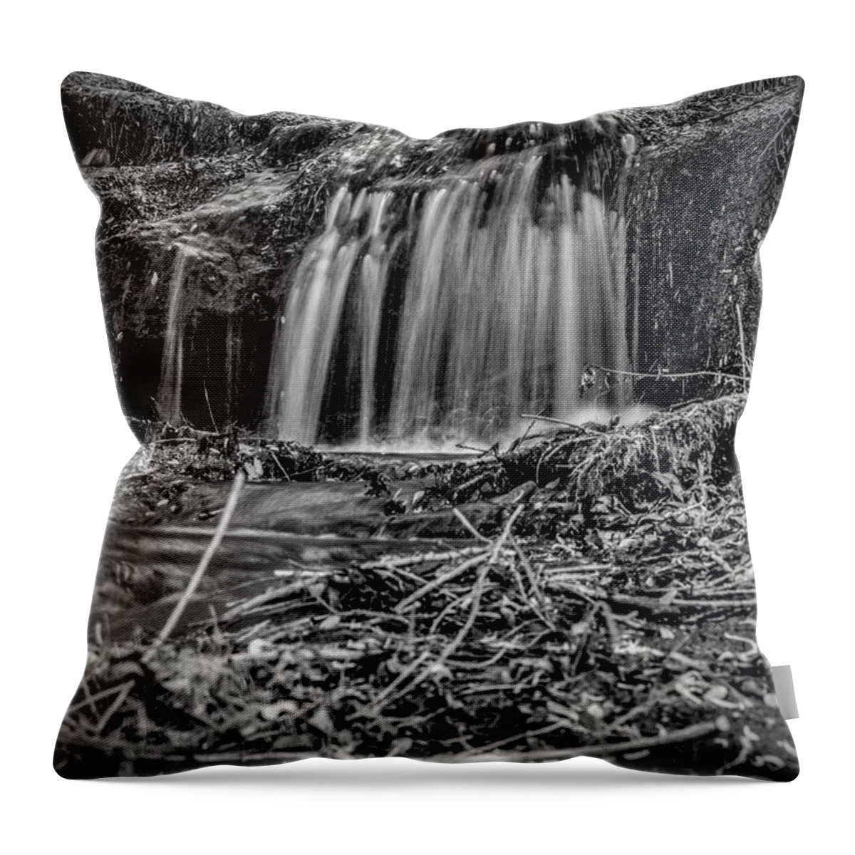 Waterfall Throw Pillow featuring the photograph Wispy Falls by Michael Brungardt