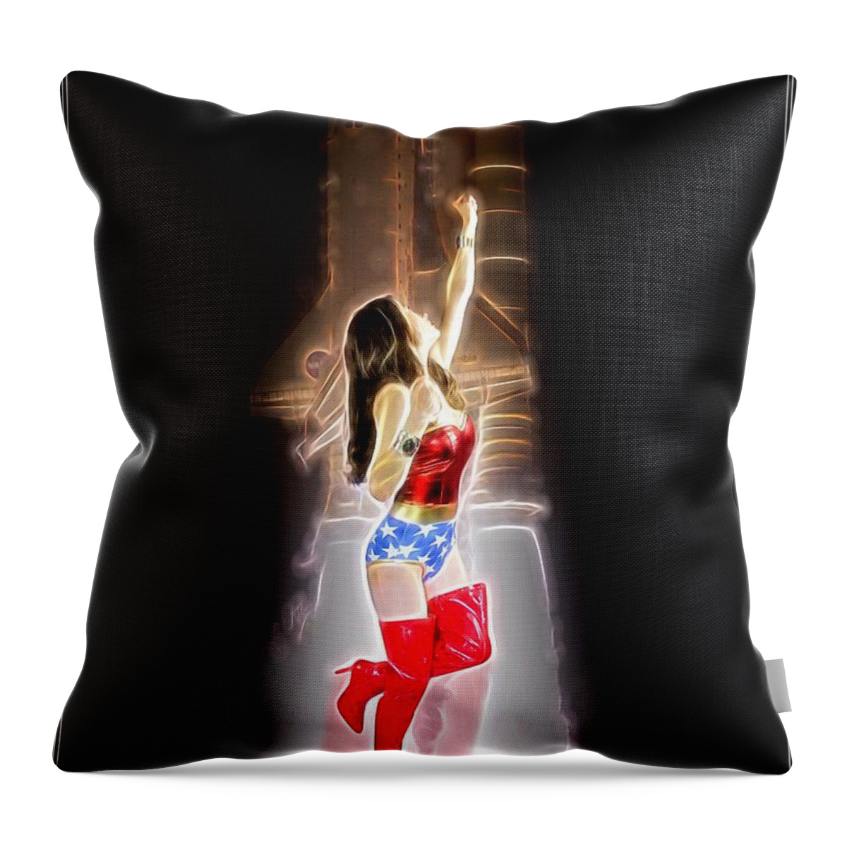 Fantasy Throw Pillow featuring the painting The Race To Space by Jon Volden