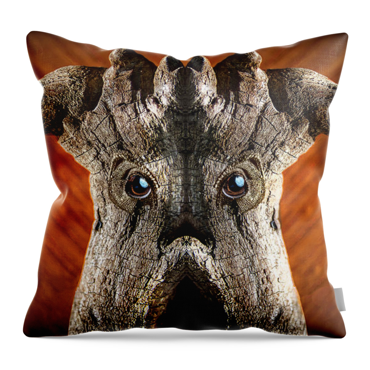 Wood Throw Pillow featuring the digital art Woody 201 by Rick Mosher