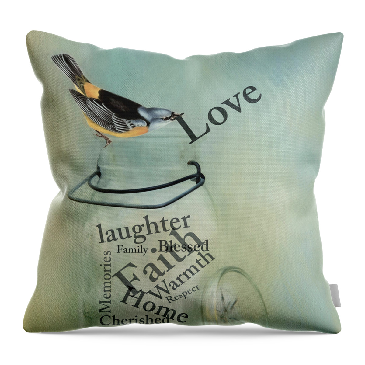 Bird Throw Pillow featuring the photograph Love by Robin-Lee Vieira