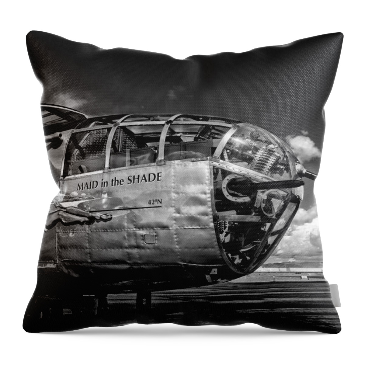 Photograph Throw Pillow featuring the photograph World War II Bomber by Richard Gehlbach