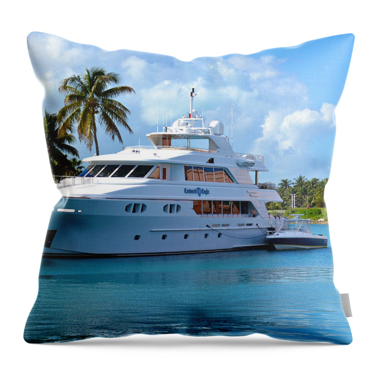 Yacht Throw Pillow featuring the photograph Yacht Club by Carolyn Mickulas