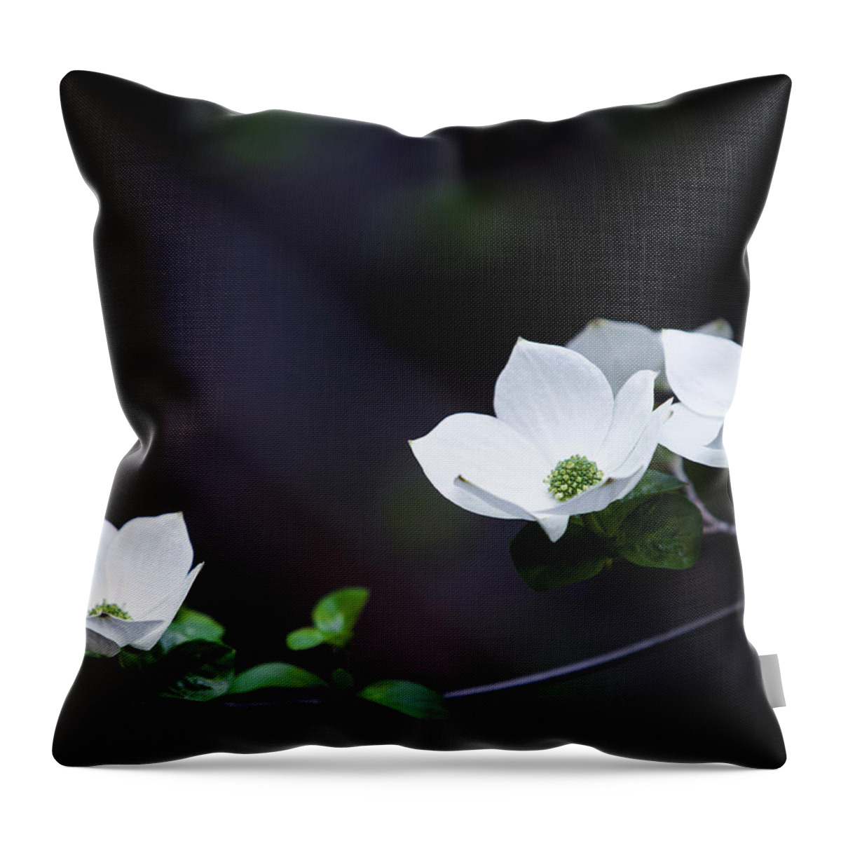 Yosemite Throw Pillow featuring the photograph Yosemite Dogwoods by Larry Marshall
