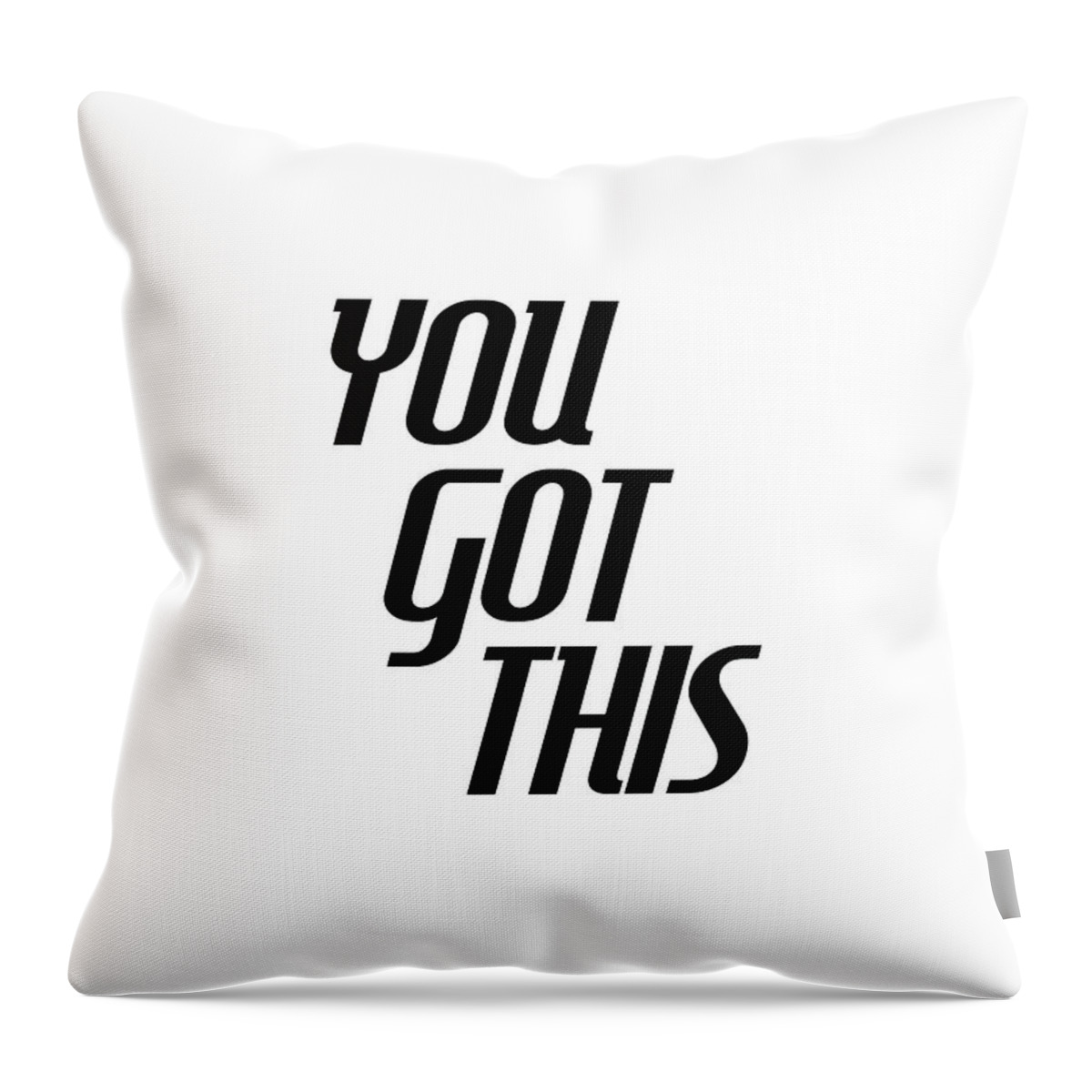You Got This Throw Pillow featuring the mixed media You got this - Minimalist motivational print by Studio Grafiikka