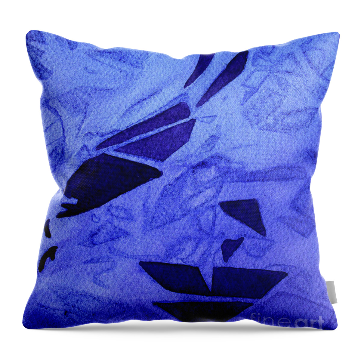 Paintings Throw Pillow featuring the painting 08 Purple Abstract 1 by Kathy Braud