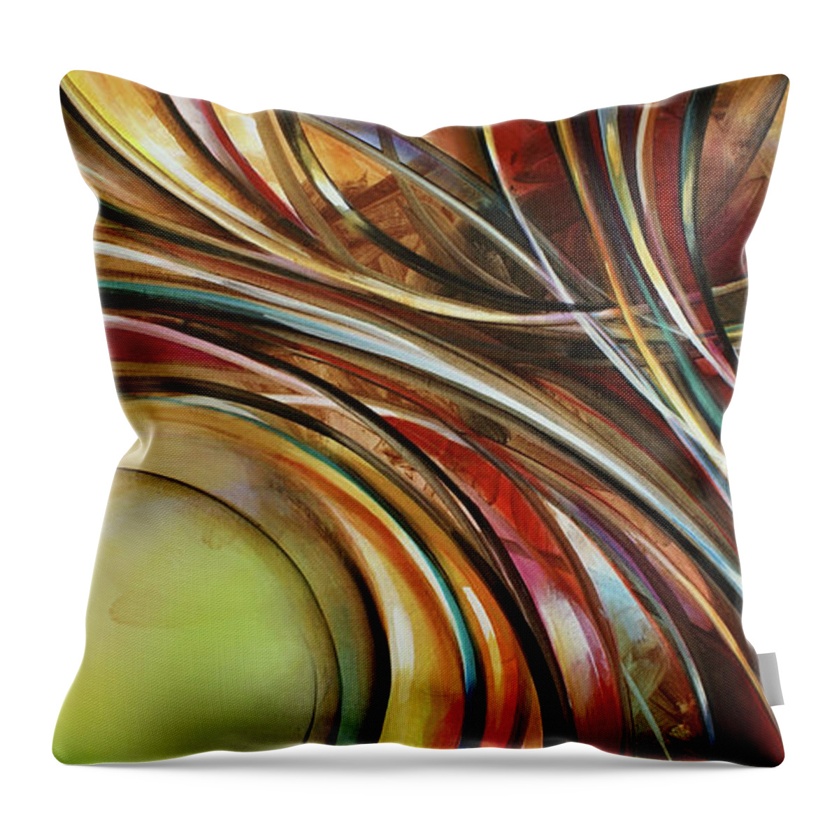 Abstract Throw Pillow featuring the painting ' Ascension' by Michael Lang