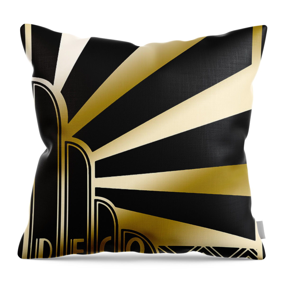 Art Deco Throw Pillow featuring the digital art Art Deco Poster 2019 by Chuck Staley