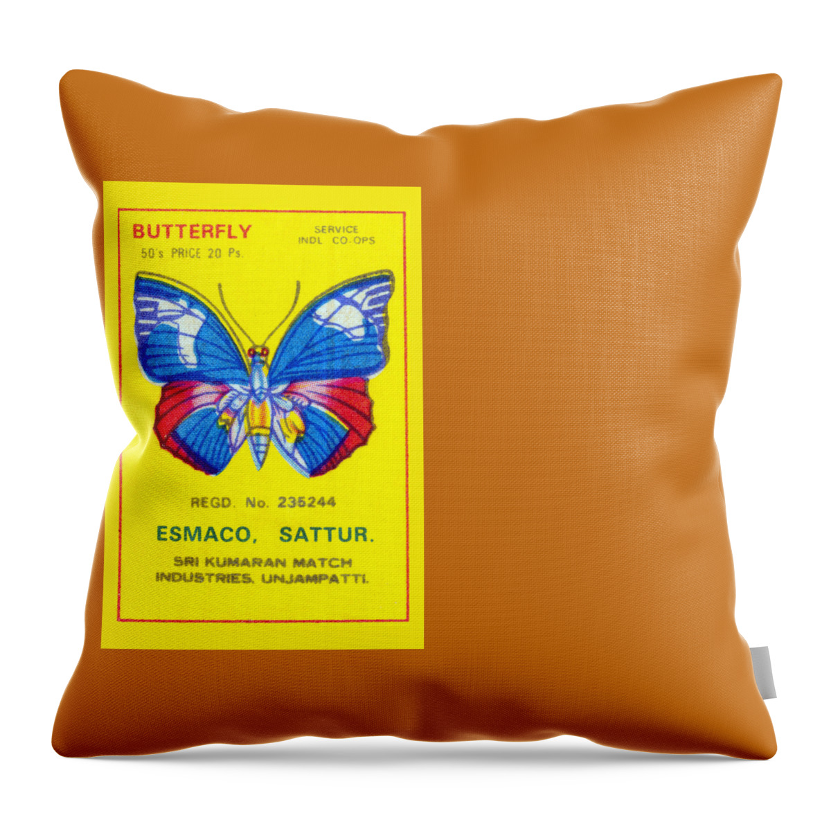 Entomology Throw Pillow featuring the mixed media Butterfly by Unknown