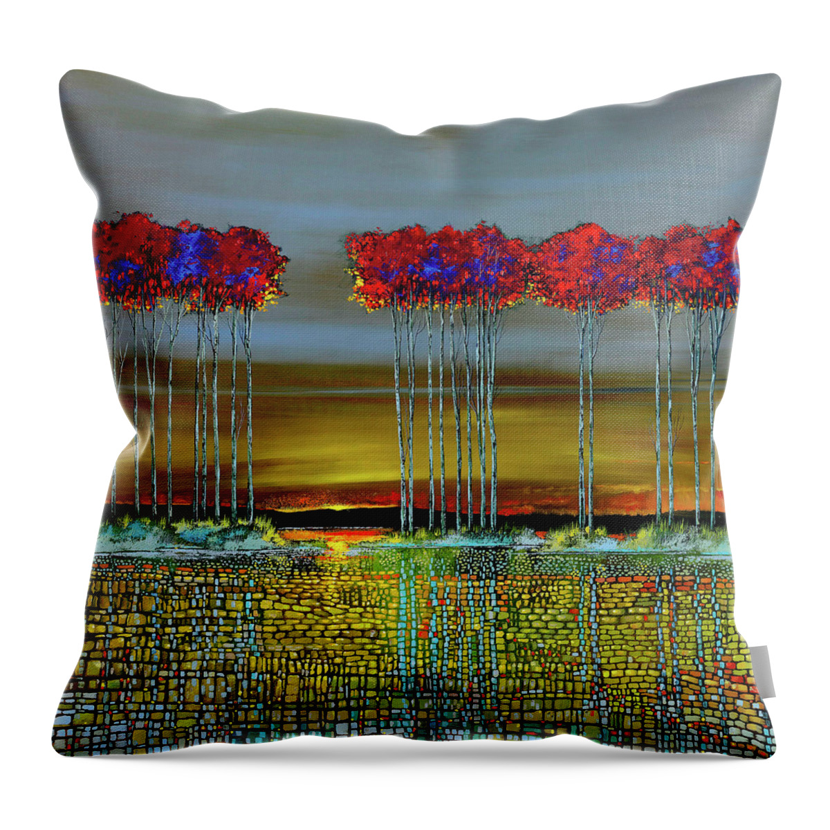 Ford Smith Throw Pillow featuring the painting Distant Memory by Ford Smith
