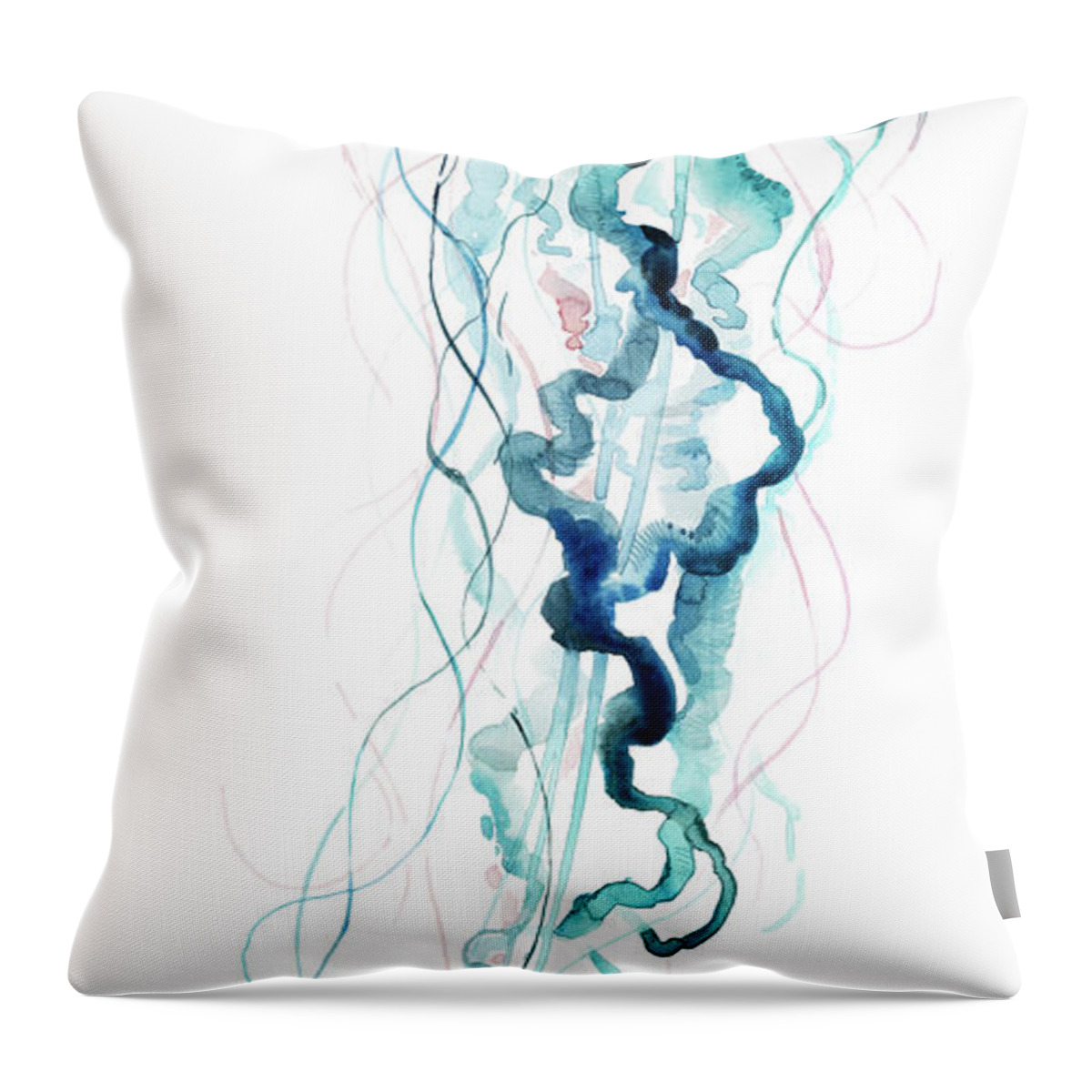 Coastal Throw Pillow featuring the painting Electric Tangle I by Grace Popp