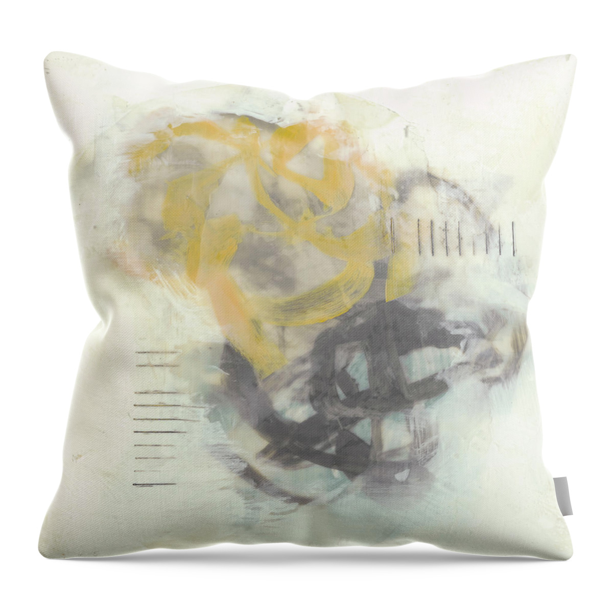 Abstract Throw Pillow featuring the painting Reticulate II by Jennifer Goldberger