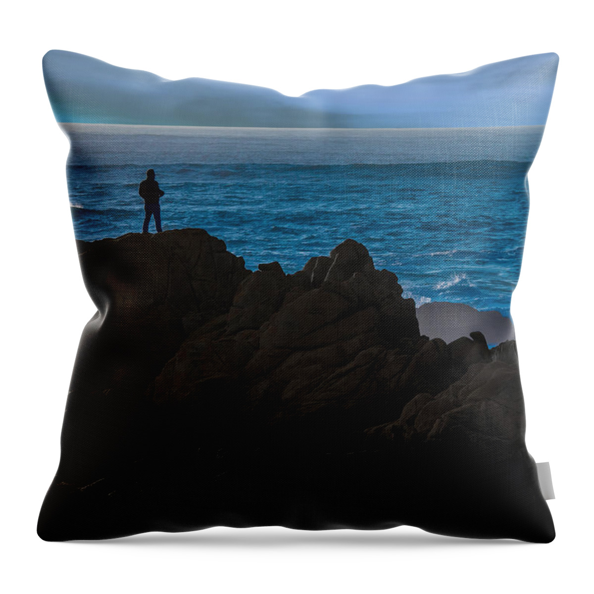 Ocean Throw Pillow featuring the photograph The Watcher by Derek Dean