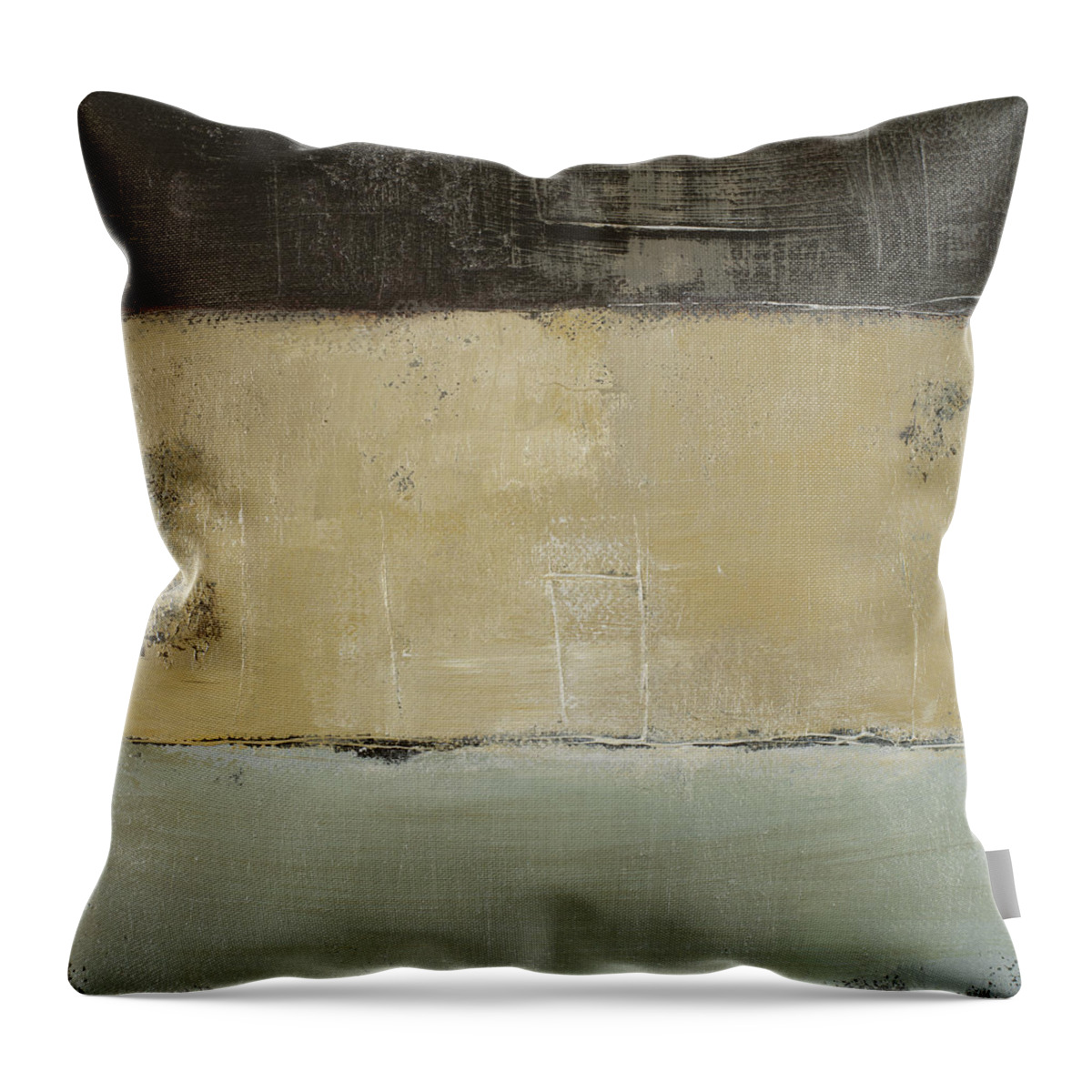 Abstract Throw Pillow featuring the painting To The Edge And Beyond I by Lanie Loreth