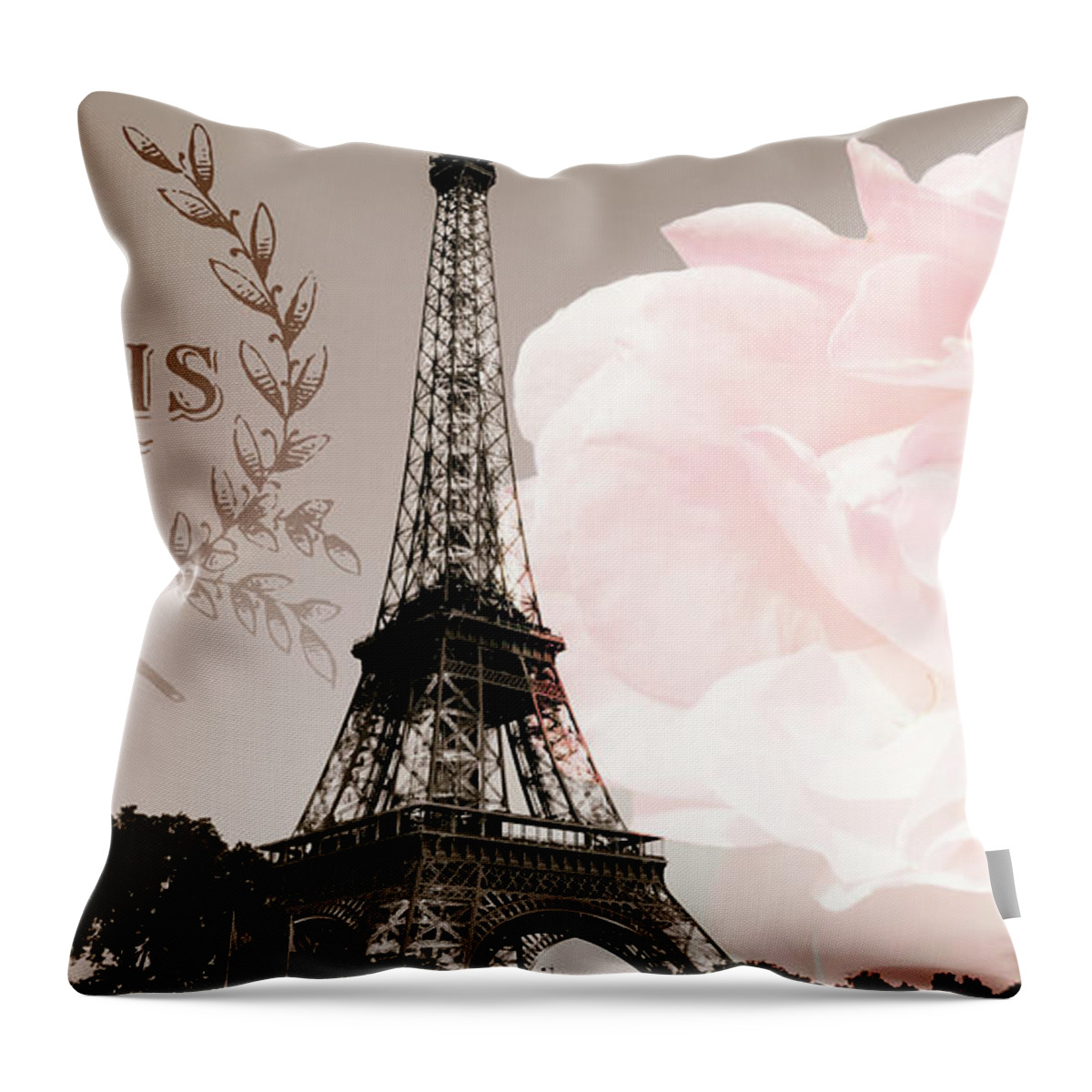 Vintage Throw Pillow featuring the photograph Vintage Paris by Emily Navas