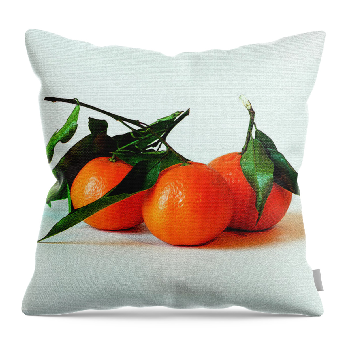 Studio Throw Pillow featuring the photograph 11--01-13 STUDIO. 3 Clementines by Lachlan Main