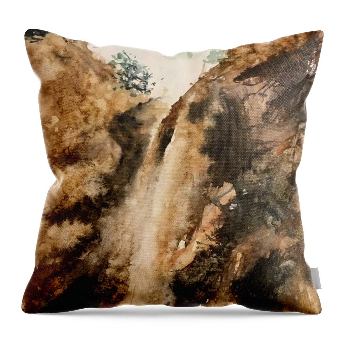 11520191 Throw Pillow featuring the painting 1152019 by Han in Huang wong