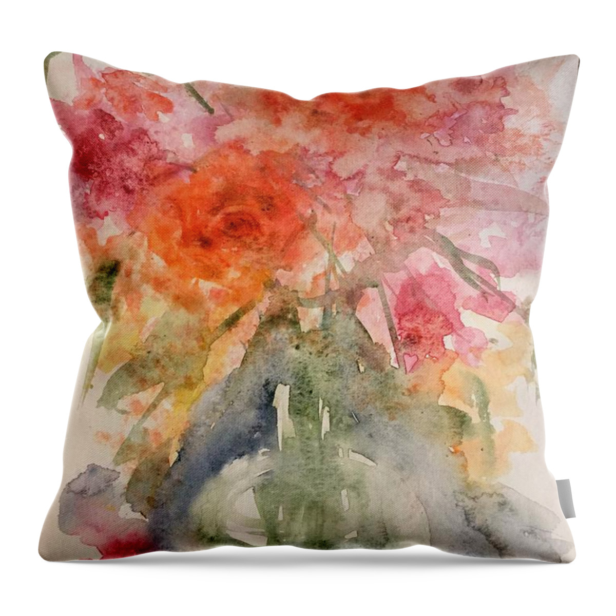 1162019 Throw Pillow featuring the painting 1162019 by Han in Huang wong