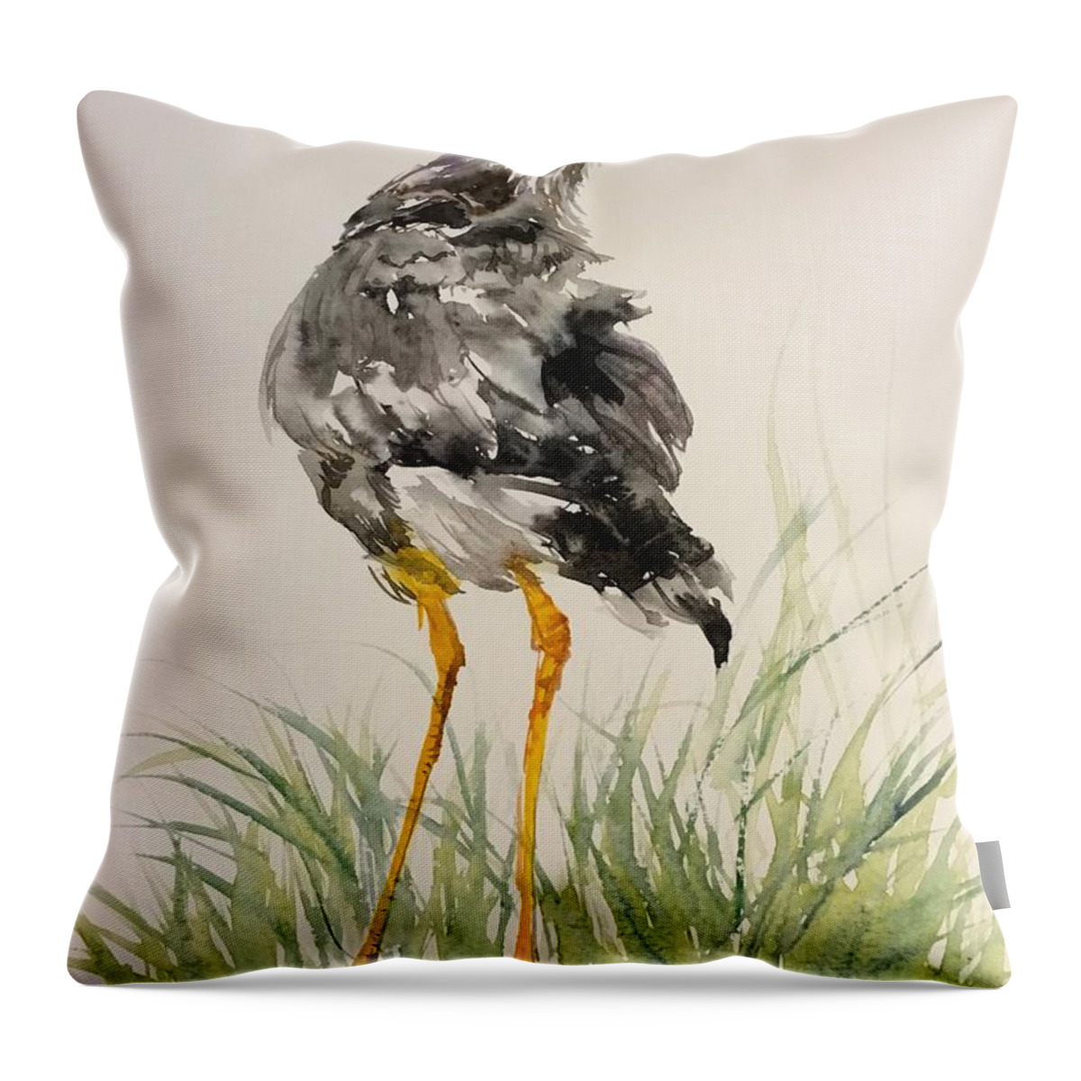 1332019 Throw Pillow featuring the painting 1332019 by Han in Huang wong