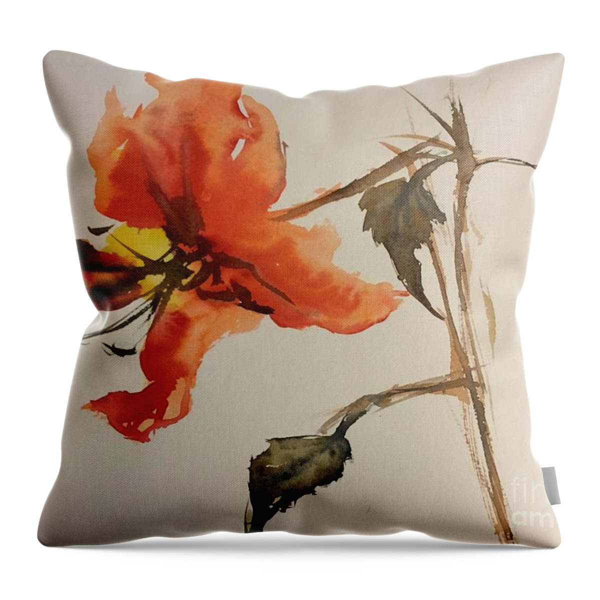 1342019 Throw Pillow featuring the painting 1342019 by Han in Huang wong