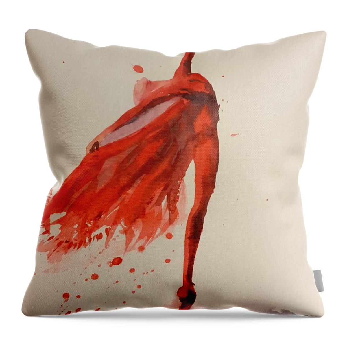 1372019 Throw Pillow featuring the painting 1372019 by Han in Huang wong