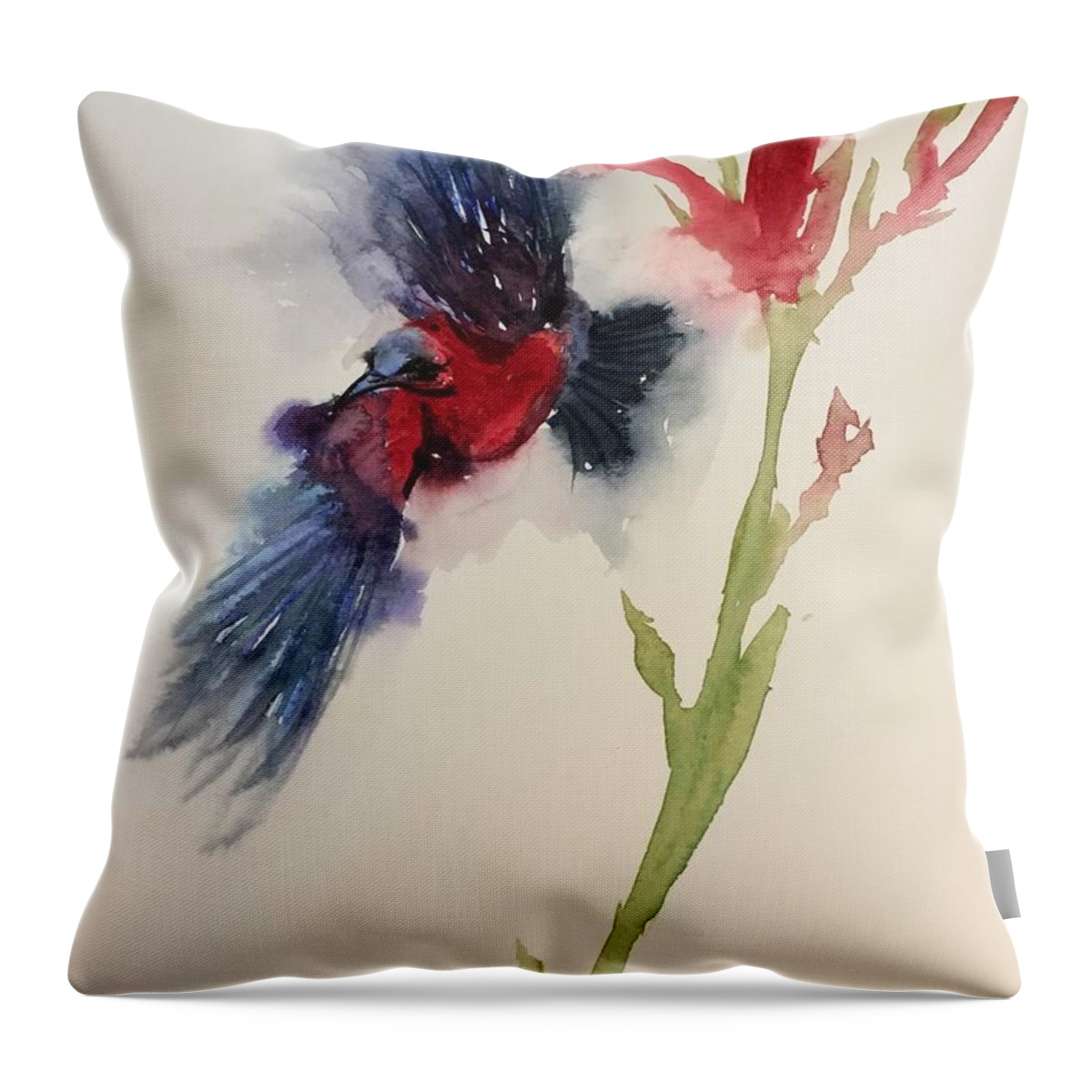 1882019 Throw Pillow featuring the painting 1882019 by Han in Huang wong
