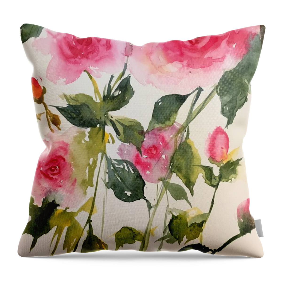 1892019 Throw Pillow featuring the painting 1892019 by Han in Huang wong