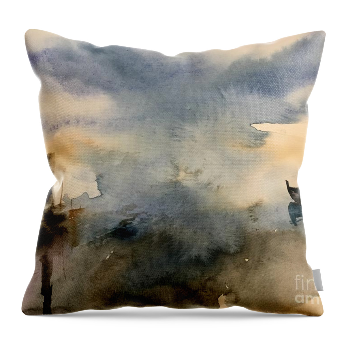 1902019 Throw Pillow featuring the painting 1902019 by Han in Huang wong