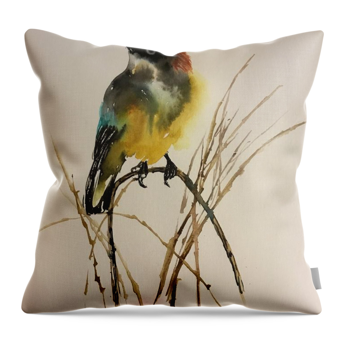 1912019 Throw Pillow featuring the painting 1912019 by Han in Huang wong