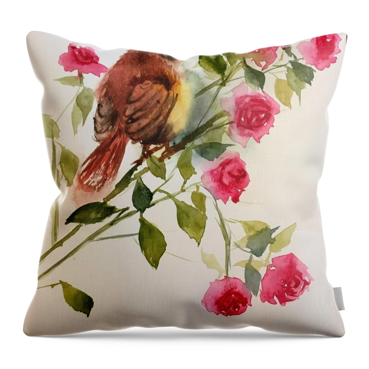 1922019 Throw Pillow featuring the painting 1922019 by Han in Huang wong