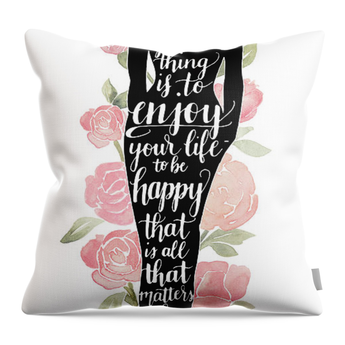 Inspirational Throw Pillow featuring the painting Iconic Woman IIi by Grace Popp