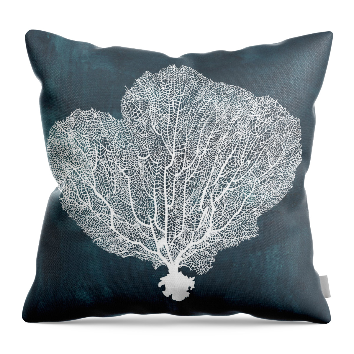Coastal Throw Pillow featuring the painting Inverse Sea Fan I by Grace Popp