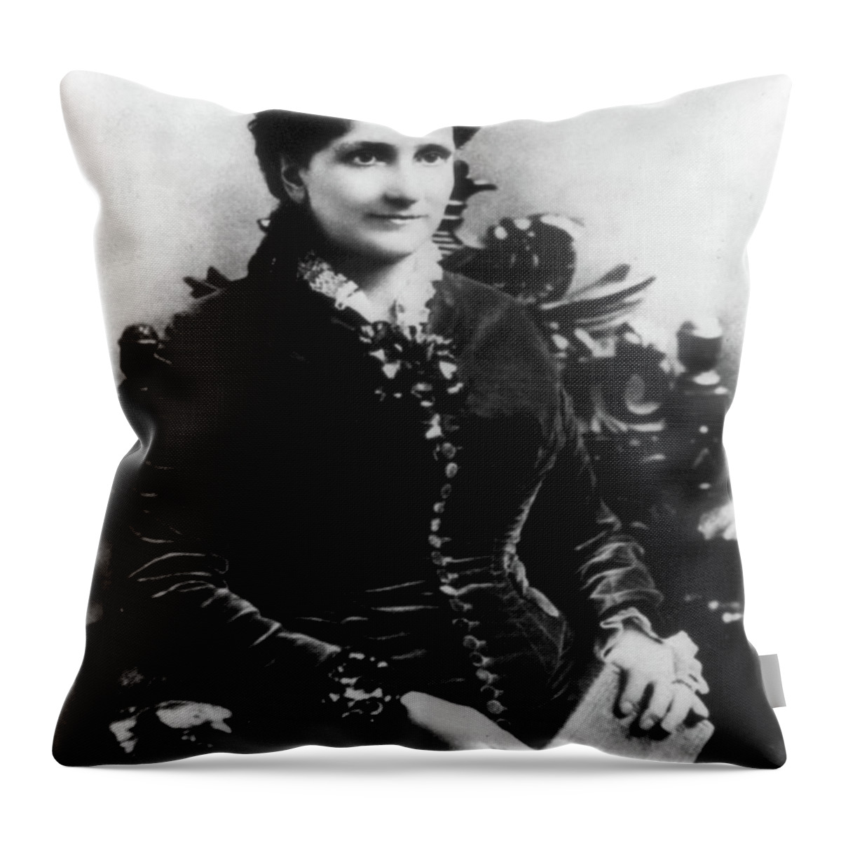 1880s Throw Pillow featuring the photograph Mary Baker Eddy, Founder Of Christian by Science Source