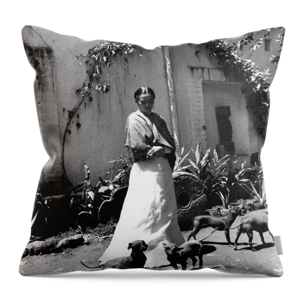 Art Throw Pillow featuring the photograph Frida Kahlo by Gisele Freund