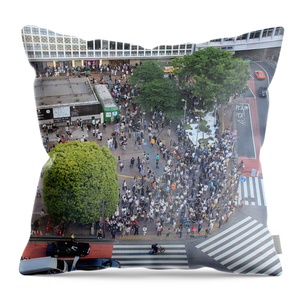 Tokyo Throw Pillow featuring the photograph Tokyo, Japan - Shibuya Crossing by Richard Krebs